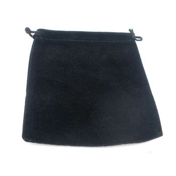 

10 Pcs Bags / Pouches in velveteen 12cm x 10cm for Wedding, Jewelry, Gifts Black