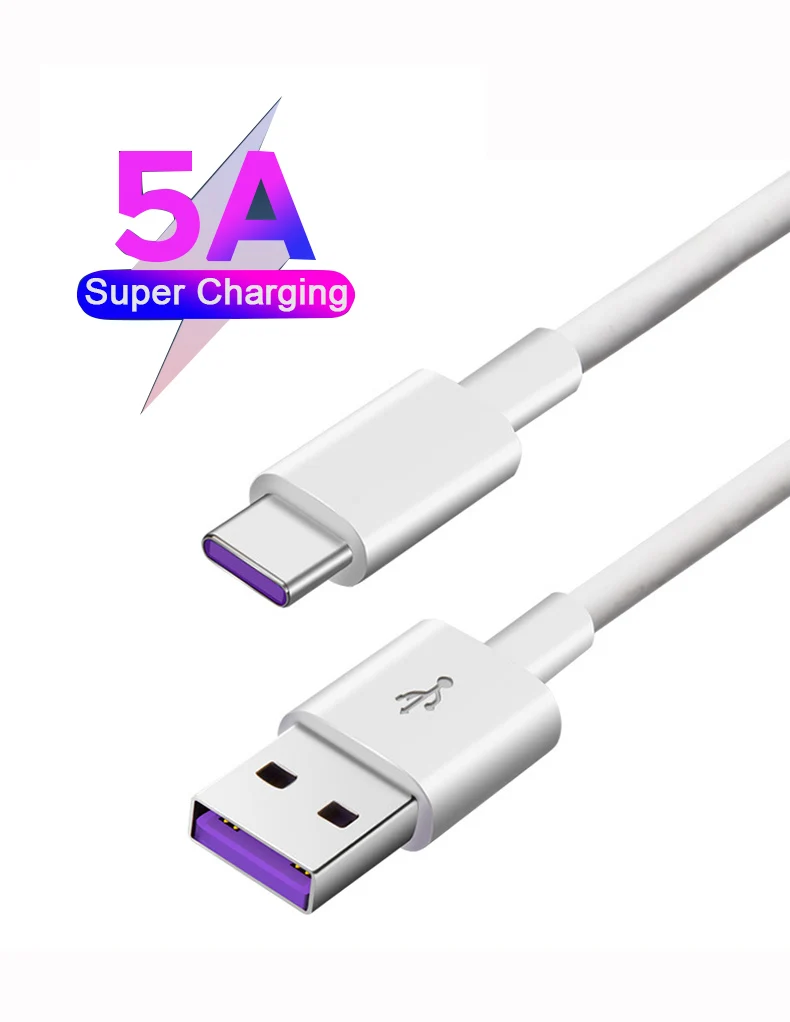 

5A USB type c cable fast Charging usb Cable durable Original USB C Charger cable super charge data line for xiaomi huawei phone
