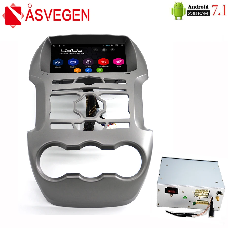 Asvegen автомобильный Dvd плеер стерео радио для Ford Ranger 2011 2014 Android 7 1 Octa Core 2G Ram