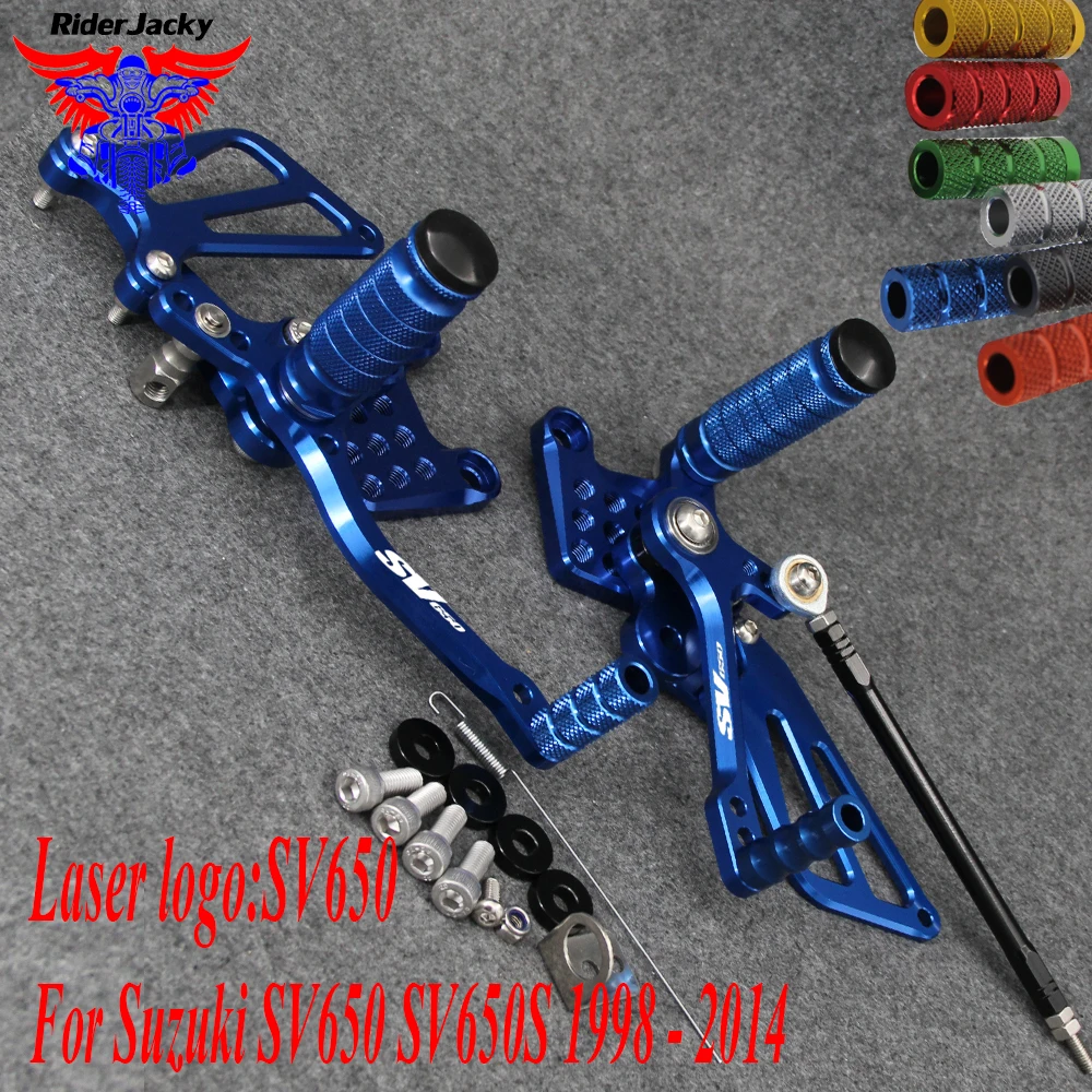 

For Suzuki SV650 SV650S 1998-2014 SV 650 Motorcycle Foot Rest Rearset Footpegs Footrest Foot Pegs Pads