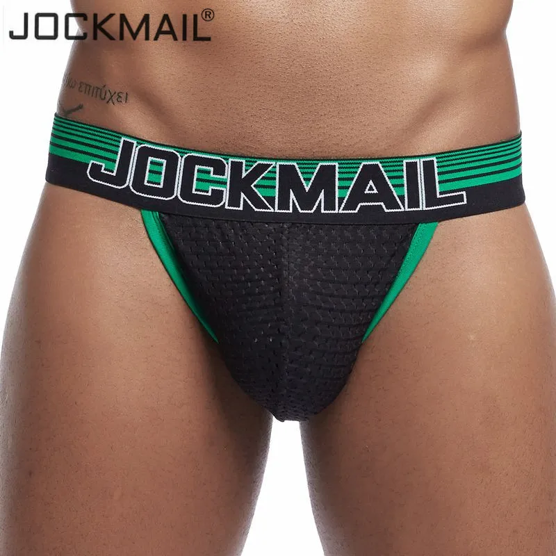 Трусы брифы JOCKMAIL мужские сетчатые пикантное нижнее белье из вискозы дышащие