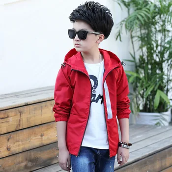 

New Arrivals Brief Fashion Solid Boys Jacket Korean Style Casual Long Sleeve Hooded Kids Jacket Cotton Cool Soft Boys Clothes