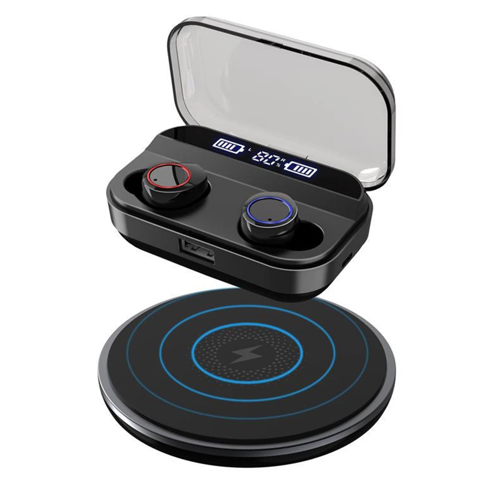 

Wireless Headset Bluetooth 5.0 X11 TWS mini Power Display Touch Control Sport Stereo IPX7 Waterproof Headset with Charging Box