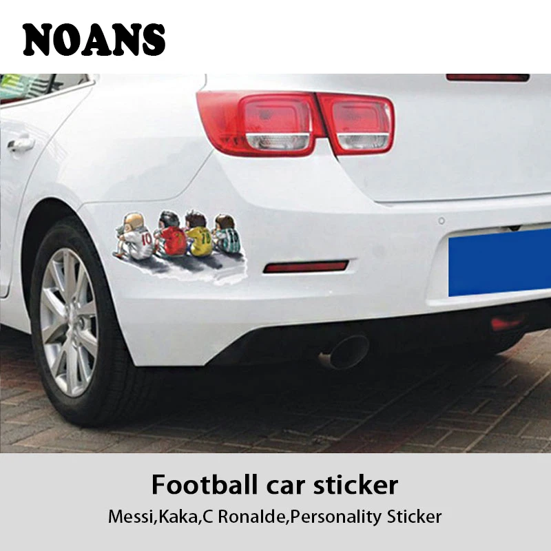 

NOANS Cartoon Football Player Pattern Sticker Car Accessories For Citroen c4 Suzuki swift SX4 Volkswagen VW Polo Golf B6 B5 T5