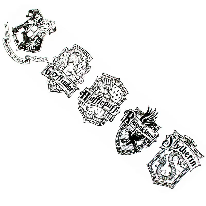 

Waterproof Temporary Tattoo Stickers harry potter badge flash fake Tattoo Geometric Tattoo Hand Back Foot for Girl Women Men