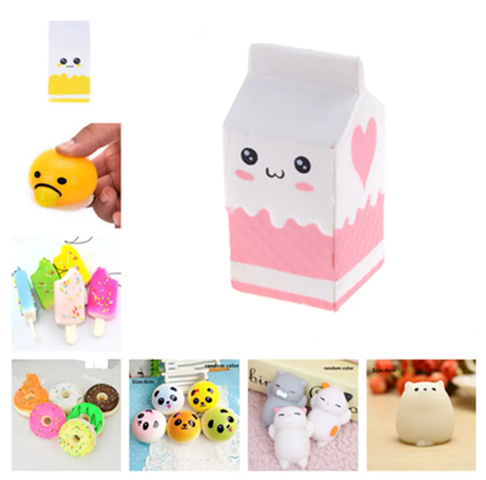 

1PCS Anti-stres Squishy Charm Slow Rising Squishes Galaxy Peach Squishi Poo Tooth Cake Cream Toy