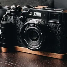 Customized Wooden Handmade Quick Release L Plate / L Bracket for FUJIFILM Fuji X100f Walnut Hand Grip Holder