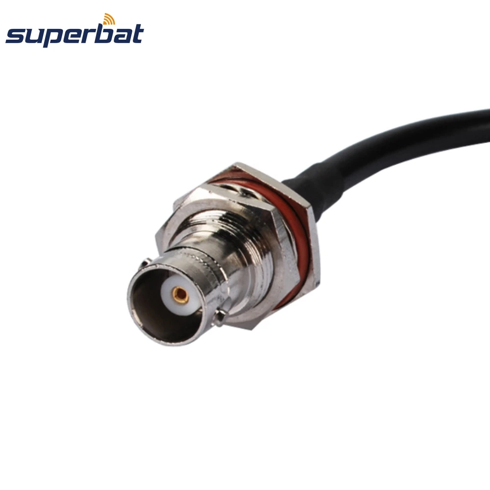 BNC Male to Female Bulkhead Adapter with RG58 Cable