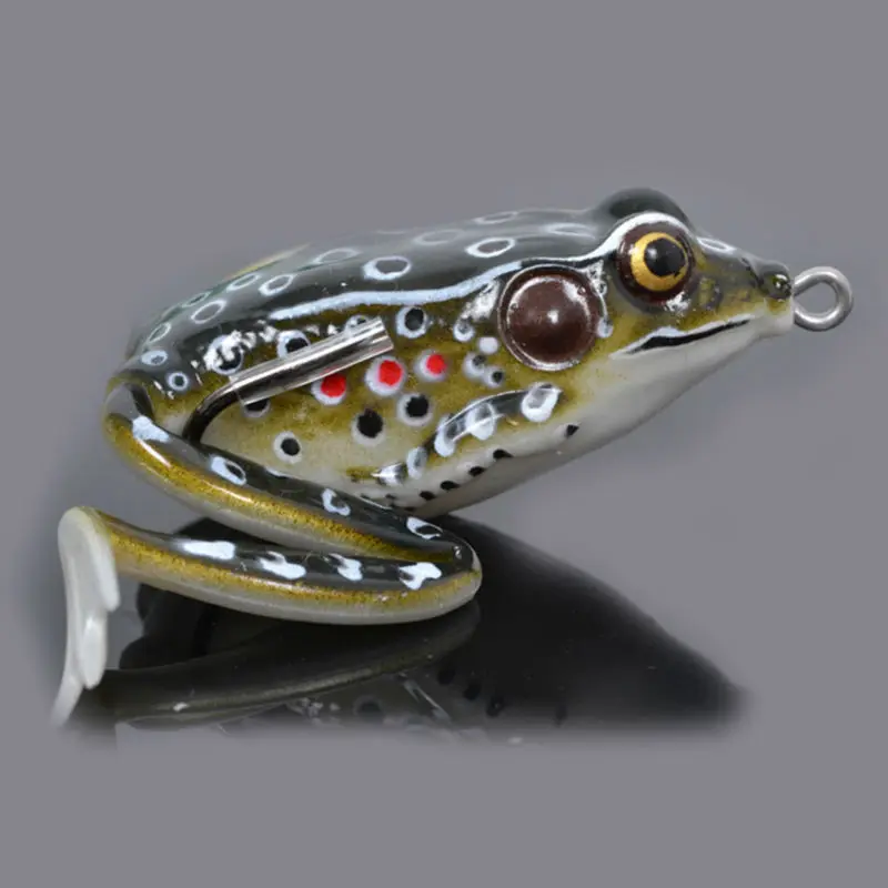 2Pcs Trulinoya Soft Frog Bait 55mm 16g Double Claw Hook Fish