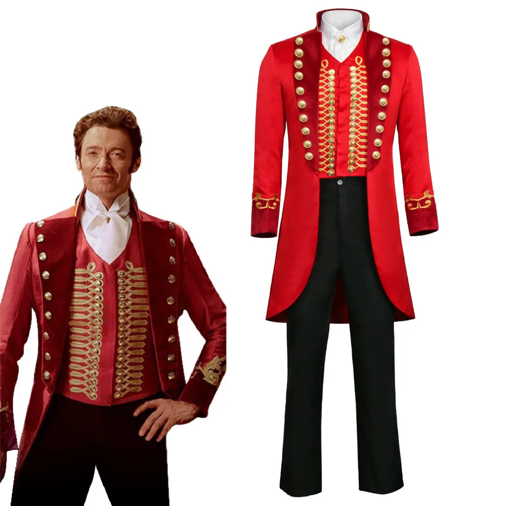 

2018 Hot Movie The Greatest Showman P.T. Barnum Cosplay Costume Outfit Adult Men Full Set Uniform Halloween Carnival Cosplay