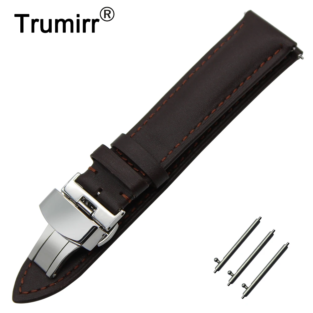 22mm leather watch strap quick release