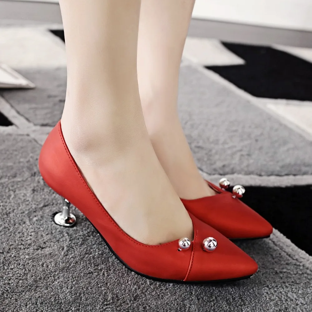

2017 Big Size Sale 31-47 Apricot New Fashion Sexy Pointed Toe Women Pumps Platform High Heels Ladies Wedding Party Shoes 509