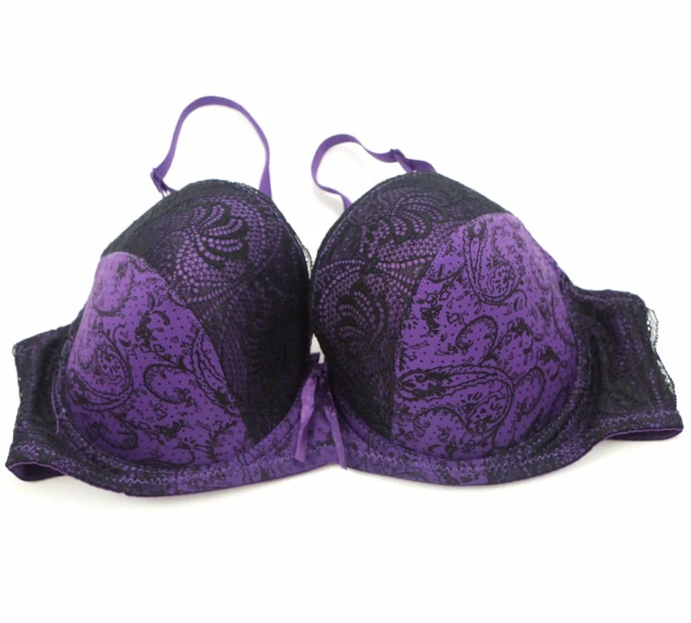 

Sexy lace bra push up large cup underwire back closure adjusted women bras big size plus size 4295-50/115 E F G cup bra bh B12
