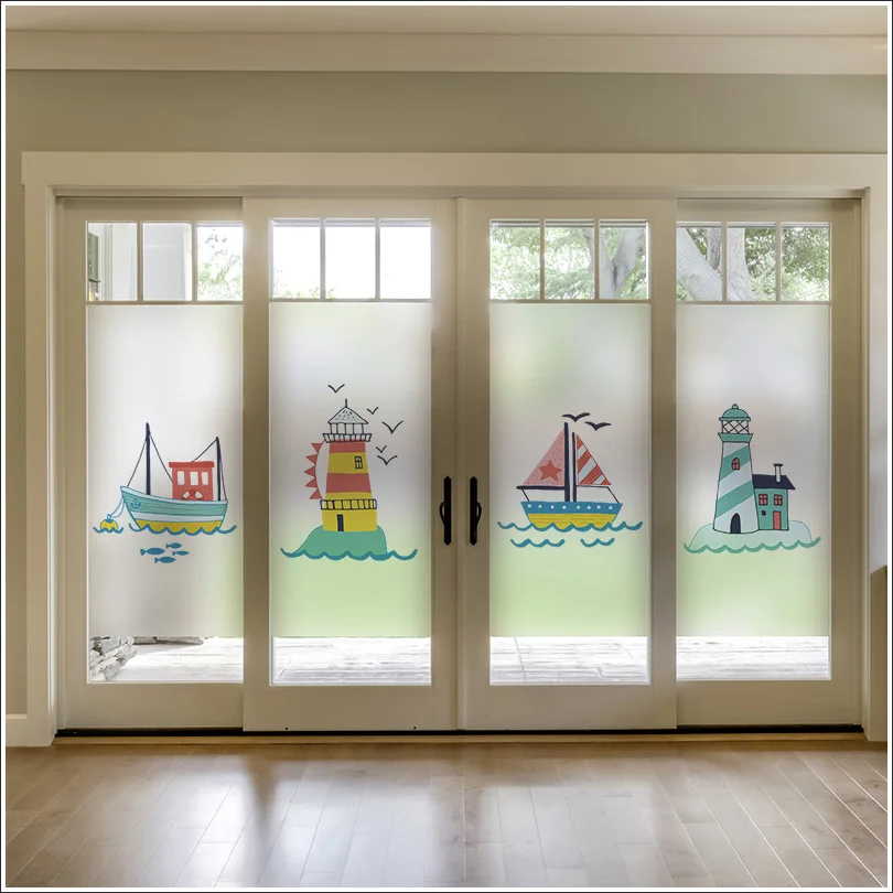

60*100cm Window film Custom glue-free electrostatic glass film office stickers balcony bathroom frosted window stickers