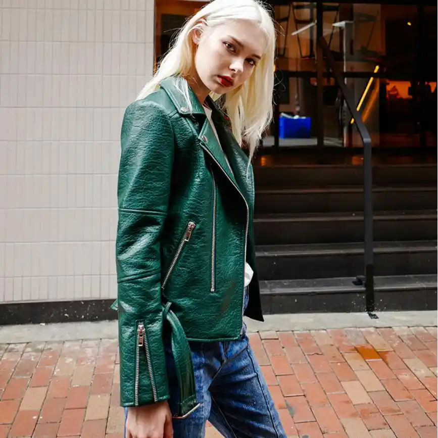 aliexpress jaqueta de couro feminina