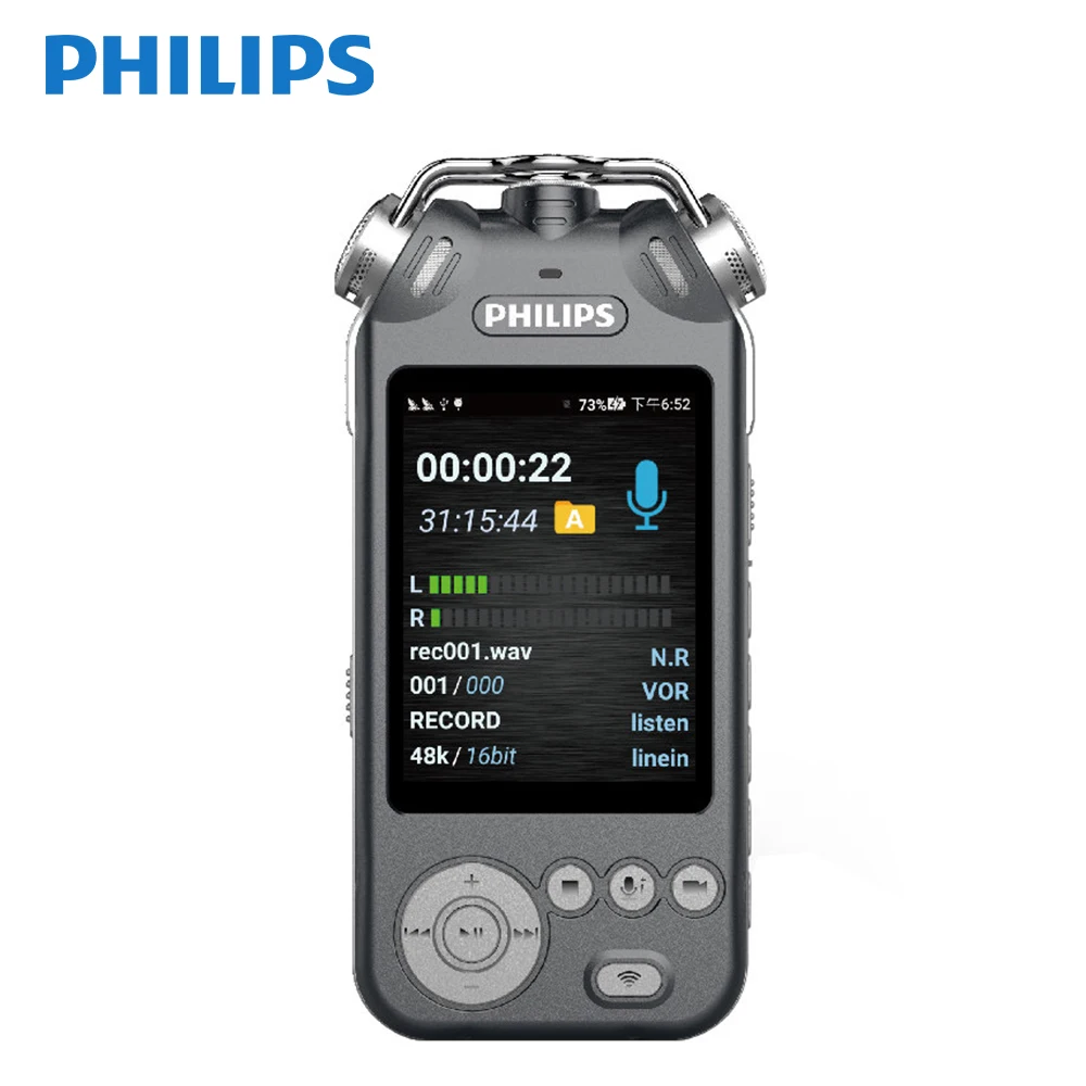Philips Intelligence Digital Voice Recorder Smart Voice to Text WIFI&APP Direct Share Remote Control Built-in 32GB
