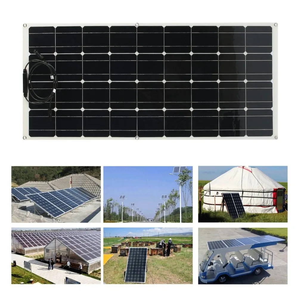 

(Ship From DE)Ultra Thin Outdoor Solar Charging Device Portable 160W Monocrystalline Solar Panel Flexible Camping Power Supply