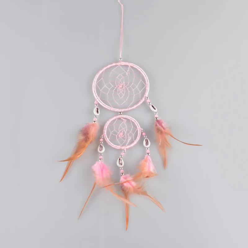 2018 4 Colors Dream Catcher With Feathers Bedroom Wall Hanging Decoration Wind Chimes
