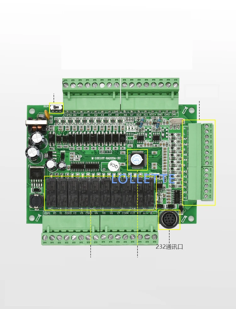 LE2N FX2N 20MR 8AD 2DA RS485 0-10 V 0-20MA NTC 10 вход 10 релейный выход 8 аналоговый вход 2 аналоговый выход plc контроллера