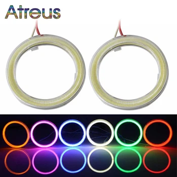

Atreus Car LED Angel Eyes for Toyota Opel Honda civic Ford focus 2 Lada accessories 60-120mm Auto Halo Ring With Lampshades 12V