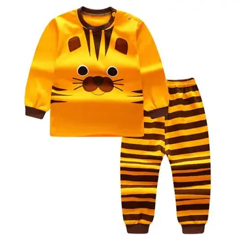 

2pcs/set Cute Baby Cartoon Suits Cotton Soft Long sleeve T Shirt + Pants Set Kids Boys Girls Clothing 0-4T 6 Styles