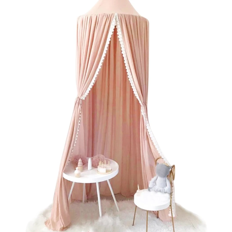

Baby Canopy Round Crib Netting Children Bed Valance Pest Control Reject Net Kids Round Dome Mosquito Tent Curtain Bedding