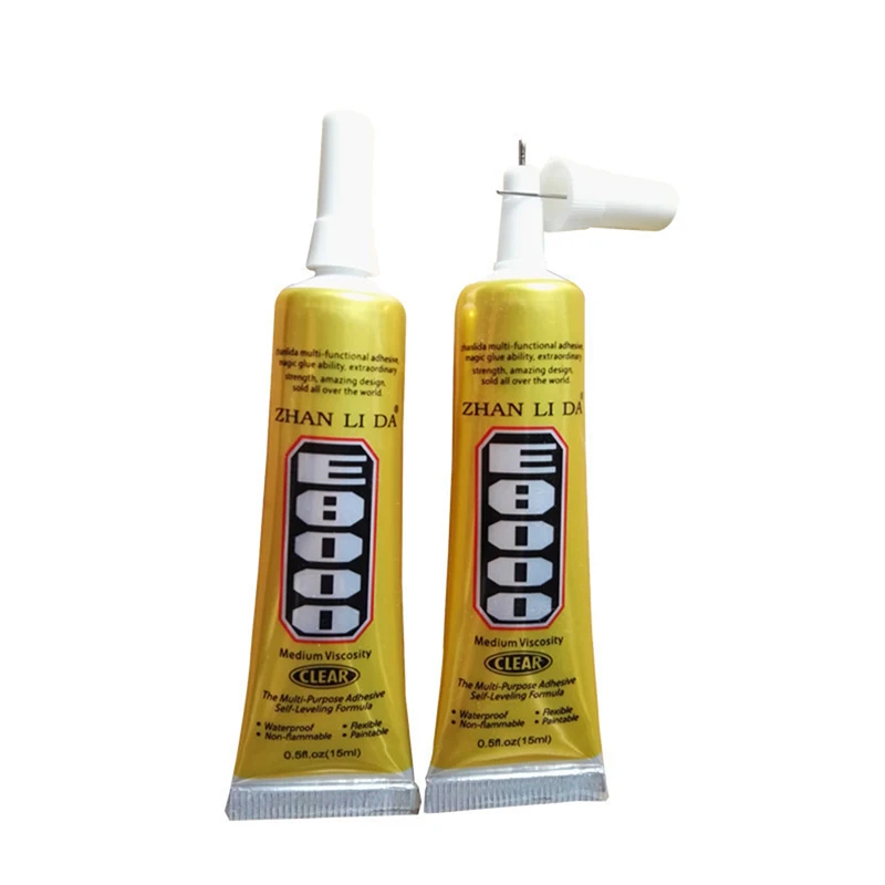 

15ml Rhinestone Adhesive Glue E8000 Multi-purpose For DIY Jewelry Nails Glass Phone Plastic Tools Equipment UV Glue Gun 1 PCS