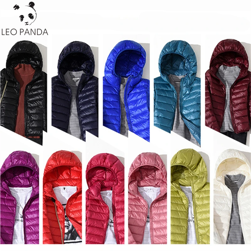 

2019 Autumn Winter Ultra-light Plus Size Thin Down Jacket Women Slim Short Hooded Warm White Duck Down Coat Women's Outerwear