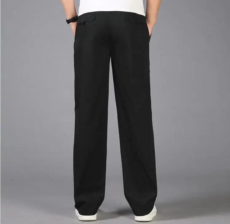 Для мужчин штаны-карго плюс Размеры 5XL 6XL человек в целом мужской работы хлопка брюки Multi-с карманами и эластичной резинкой на талии