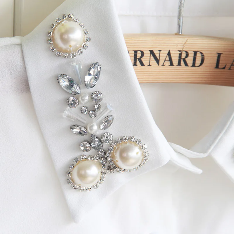 Женский Универсальный Поддельный Воротник ожерелье чокер с бусинами воротник