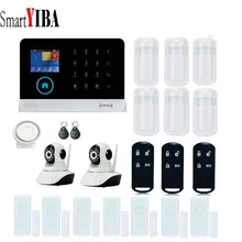 SmartYIBA GSM Home Alarm System Wireless Wifi GPRS App Remote Home Security Residential Alarm with Camera Audio Chat SMS Alert