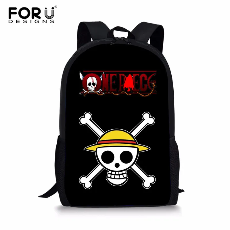 FORUDESIGNS/Луффи цельный рюкзак для мальчиков и девочек Детский комплект школьных сумок 3 шт./компл. аниме детский школьный рюкзак ранец Mochila - Цвет: L4815C