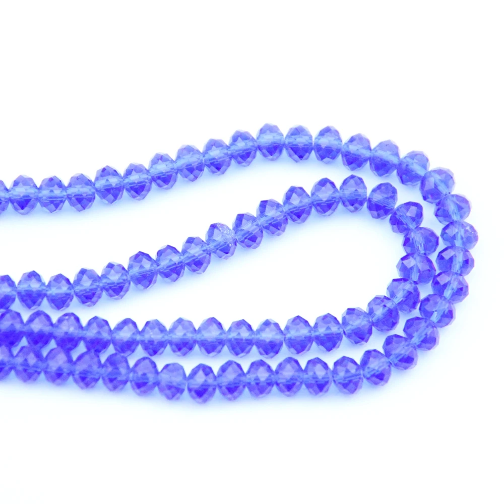 4*6mm/6*8mm Blue Crystal Chandelier Parts Crystal Flat Ball Beads For