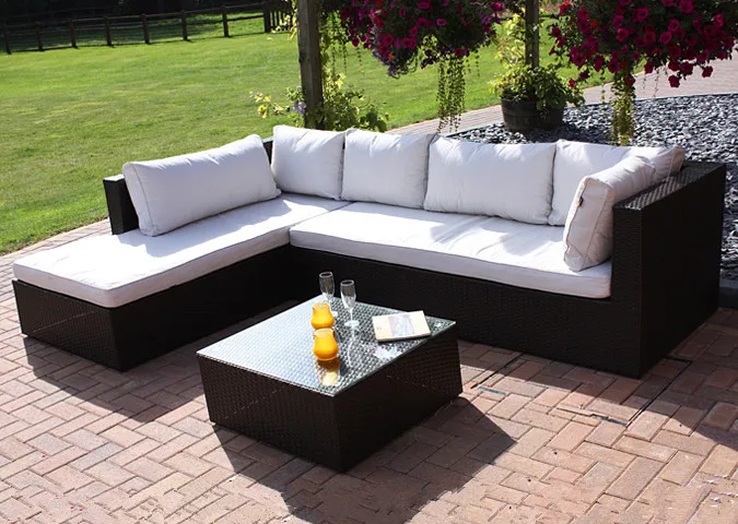 Уличная плетеная мебель модульный угловой диван для гостиной балкона|outdoor wicker