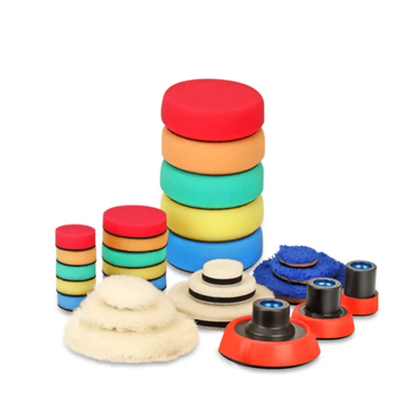 29Pcs 1//2//3 /"Pulido Almohadilla Auto Coche Pulido Cuidado Limpieza Kit Adaptador de Taladro M14