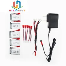 5 ps 3.7 V 500 Mah Li-Bateria e carregador Para Syma X5HC X5HW X5HW-1 X5HC-1 RC Helicóptero remoto controle de Peças De Reposição