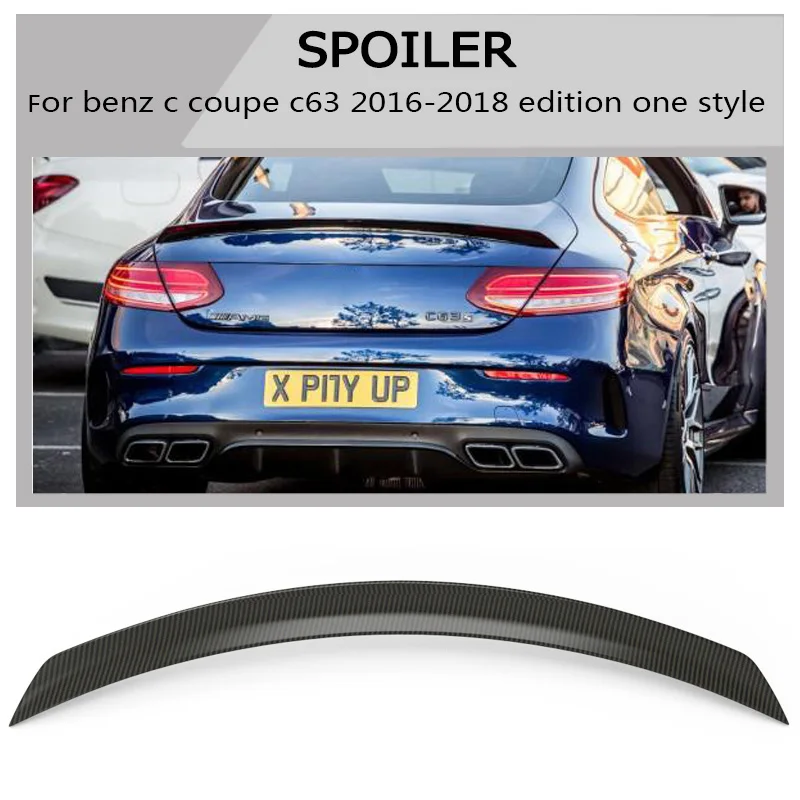 W205 карбоновый спойлер для выпуска 1 Стиль Benz c-класс C63 AMG Coupe 2-дверь 2015-2018 крыло