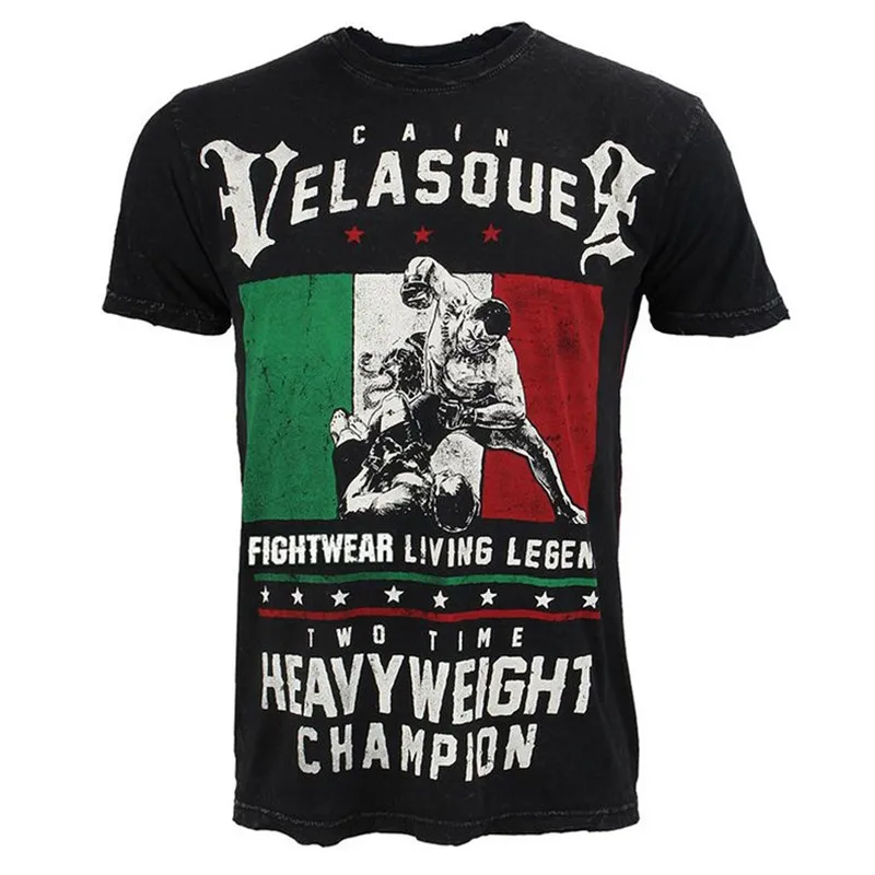 VSZAP футболка для фитнеса Мужская Fightwear живая легенда крутые дышащие топы MMA Fighting Workout UFC Fight Muay Thai Sanda Tees