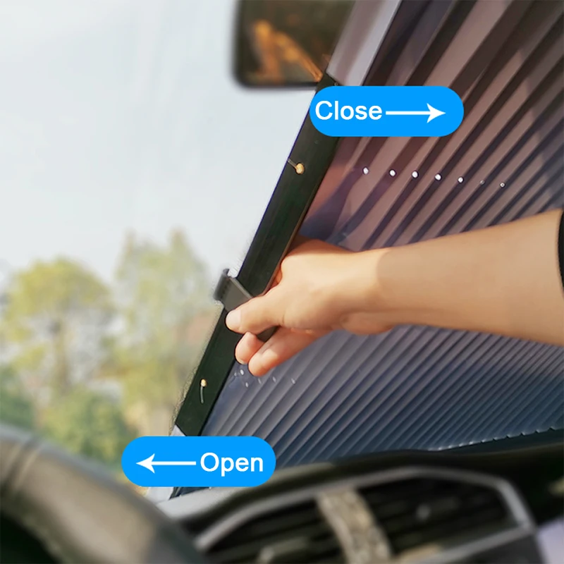 

1pcs/set Universal Car Windshield Sun Shade Automatic Extension Car Window Sunshade Sun Visor Protector Anti-UV Auto Accessories