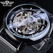 Winner Men's Automatic Watches Black Skeleton Mechanical Watch Male Self-Wind Mesh Steel Band Relojes Montre Homme 2019 Dropship Winner Men's Automatic Watches Black Skeleton Mechanical Watch Male Self-Wind Mesh Steel Band Relojes Montre Homme 2019 Dropship