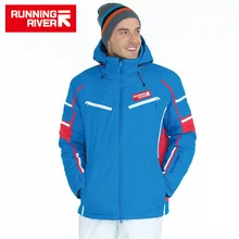 Река Марка высокое качество Лыжная куртка для мужчин 4 цвета 6 размеров мужчины зимой на открытом воздухе спортивные куртки теплые лыжные одежда #A5026