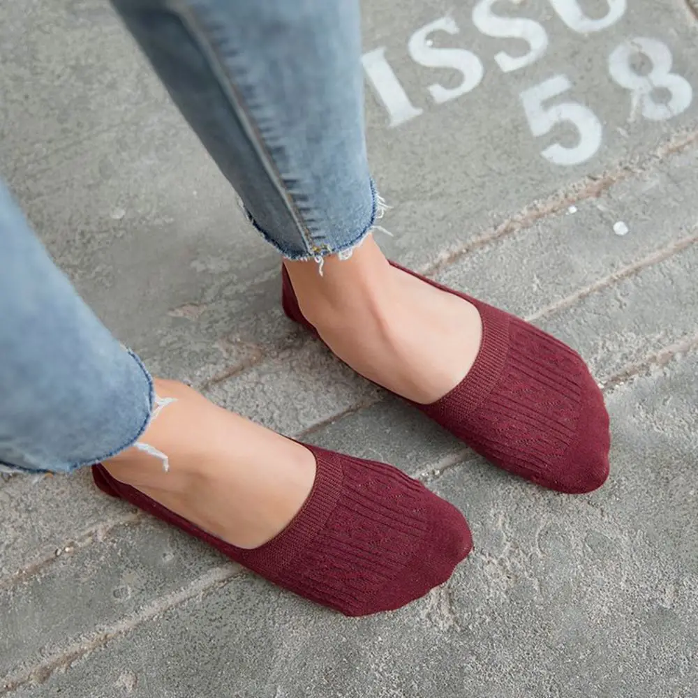 Новые Женские Повседневные Дышащие Короткие носки-башмачки модные невидимые Нескользящие хлопковые носки для девочек женские низкие Носки ярких цветов для женщин
