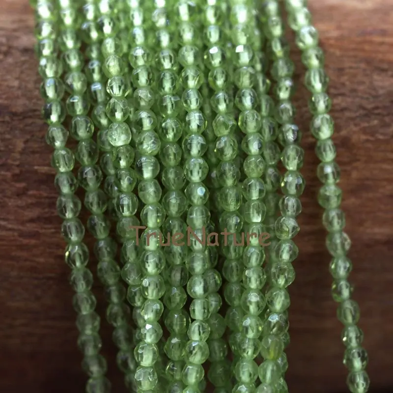 

Fashion Faceted Olivines Loose Beads Full Strands Round Peridot Tiny Beads In 3 mm BE6021