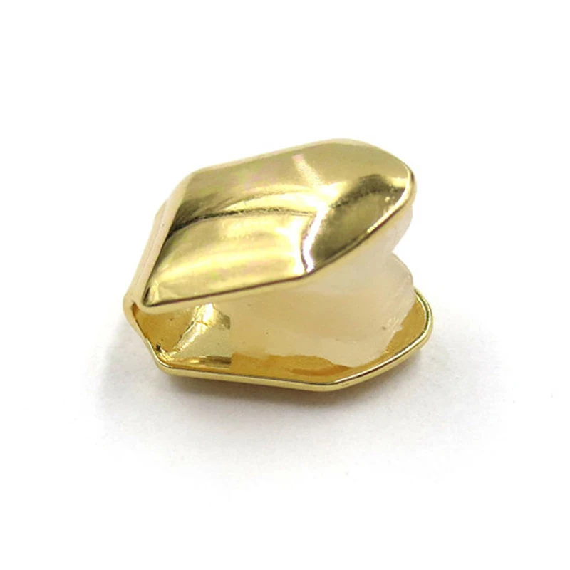 

Wholesale 2PC Teeth Grills Hip Hop Rapper Men Women Top Bottom Single TeethGrillz Dental Caps Tooth Clips Party Jewelry