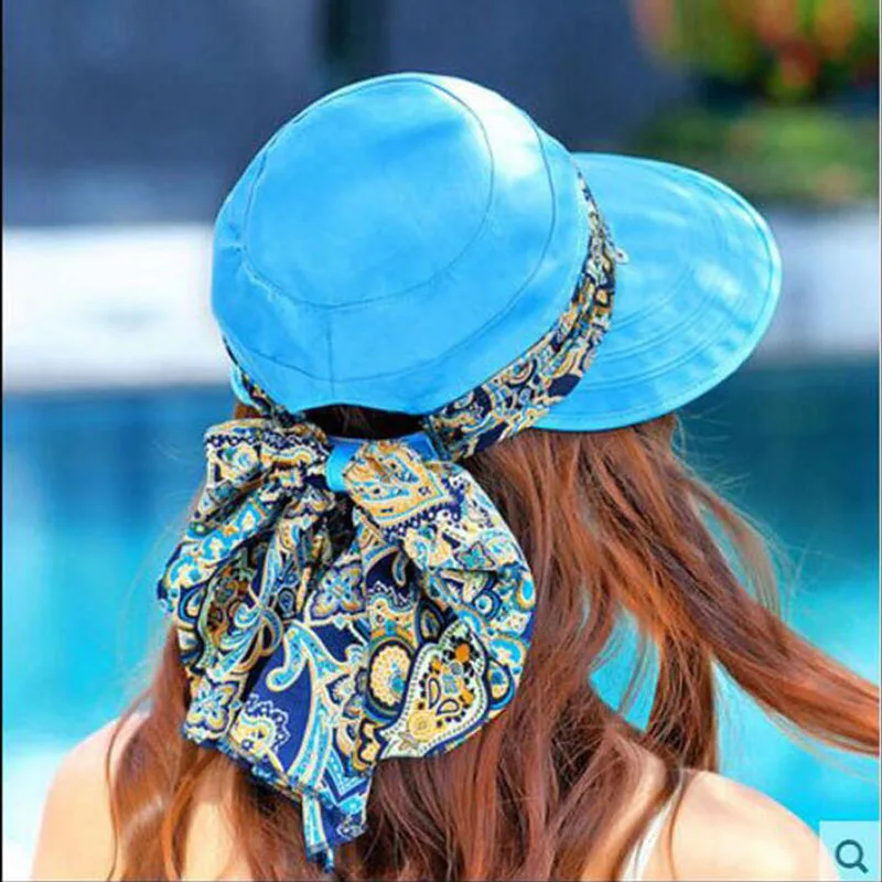 BINGYUANHAOXUAN летние шляпы для женщин Складная Солнцезащитная Цветочная шляпа Женская широкополая шляпа козырек Chapeau Регулируемая Защита от солнца УФ