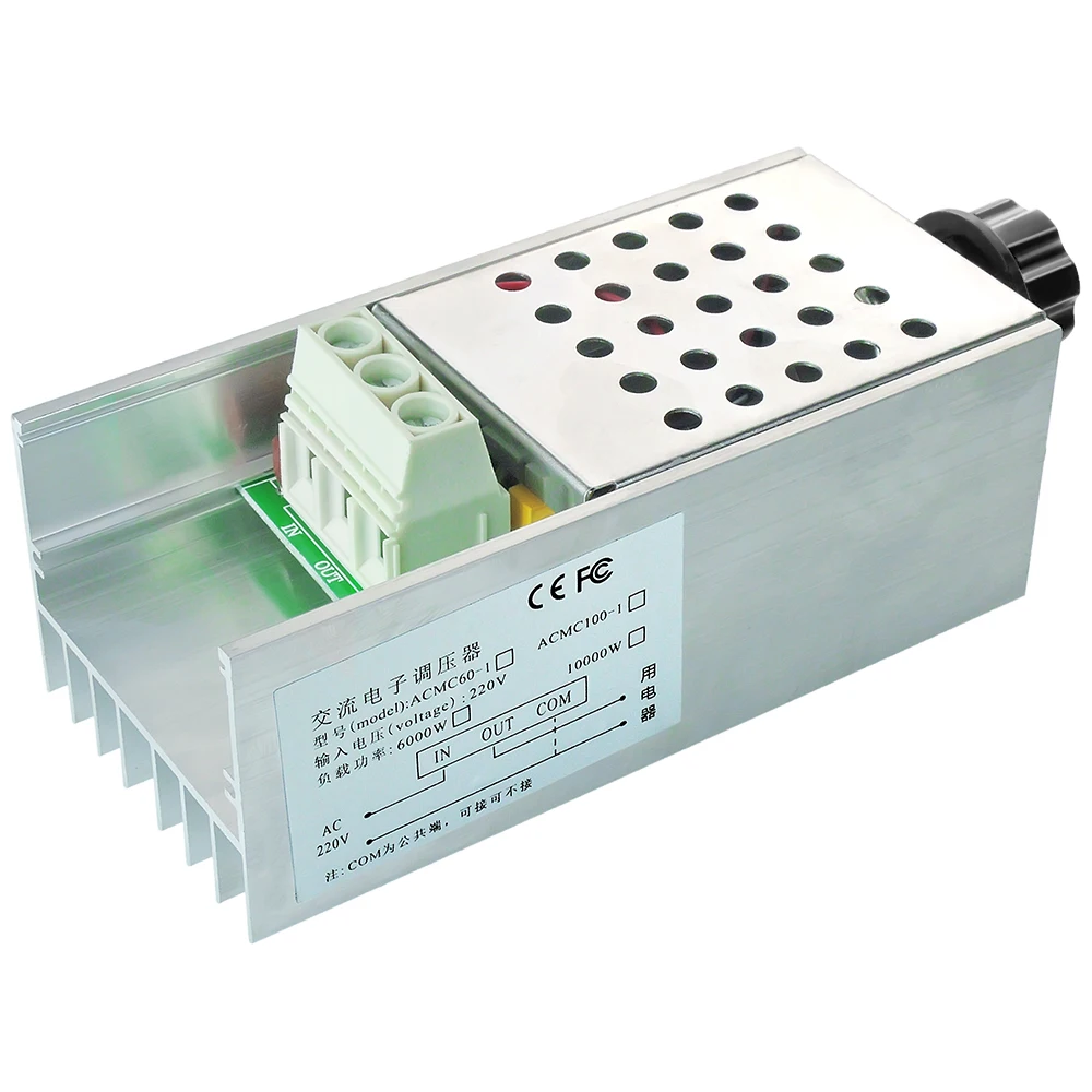 

AC 220V 10000W high power SCR Motor Speed Controller Voltage Regulator Dimming attemperation thermoregulation PWM Modulation