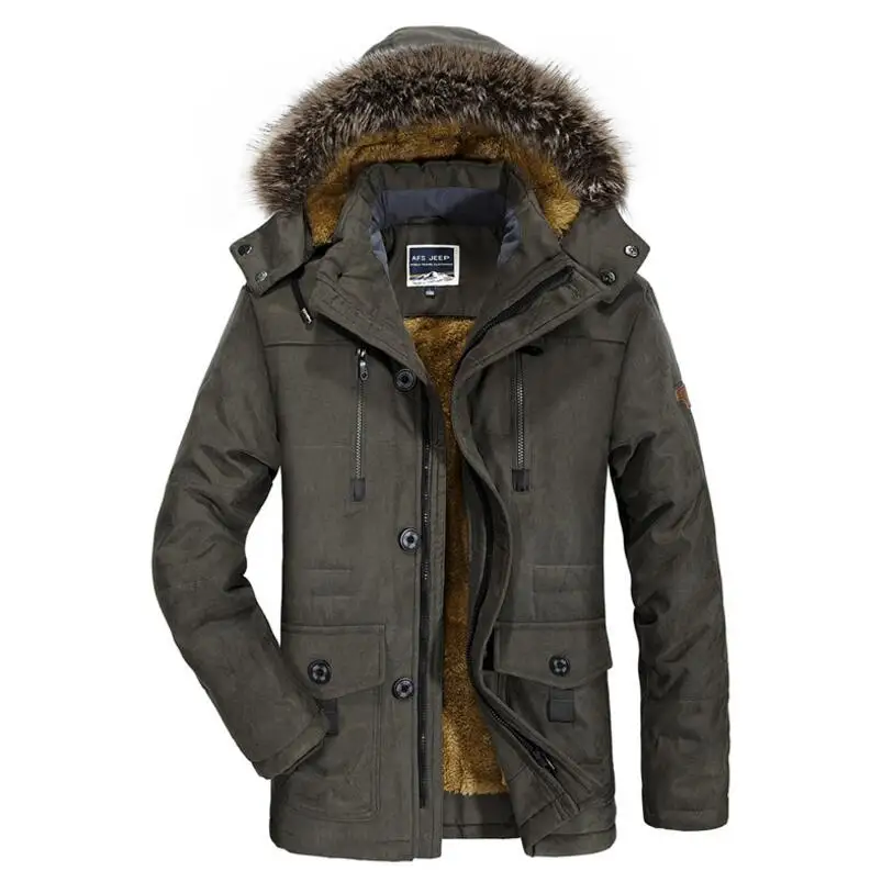 Мужские зимние куртки и пальто длинные пуховики Верхняя одежда с капюшоном повседневные длинные зимние пальто мужские толстые теплые парки Размер 6XL