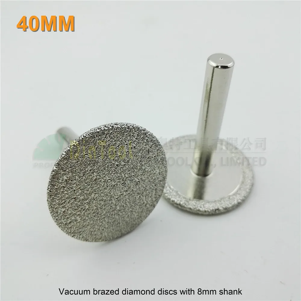 

2pcs Dia 40mm Mini Vacuum brazed diamond discs with 8mm shank cutting grinding engraving professional diamond saw blade