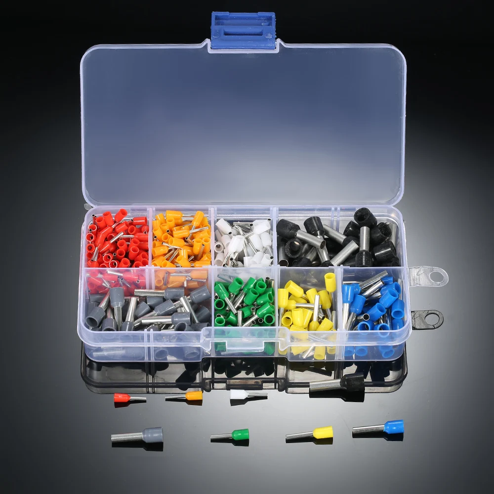 

400PCS Insulated Cord Pin End Terminals Wire Copper Crimp Connector AWG22-10 Electrical Wire Connector terminal Set