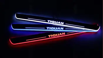 EOsuns アクリル LED 移動ドアスカッフポイントで Nerf バー & ランニングボードドア敷居ライト経路ランププレートライニングため honda シビック、クーペ